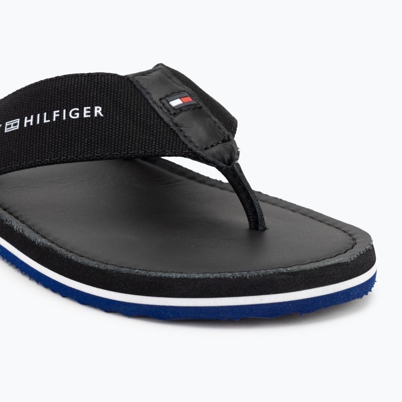 Vyriškos šlepetės per pirštą Tommy Hilfiger Leather Beach Sandal black 7