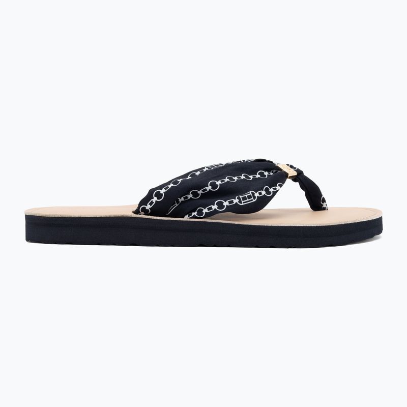 Moteriškos šlepetės per pirštą Tommy Hilfiger Chain Print Elevated Sandal space blue 2