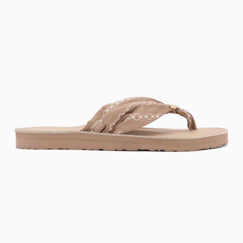 Moteriškos šlepetės per pirštą Tommy Hilfiger Chain Print Elevated Sandal claystone 2