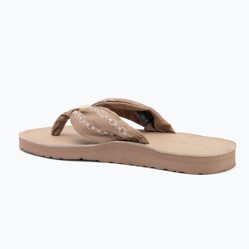 Moteriškos šlepetės per pirštą Tommy Hilfiger Chain Print Elevated Sandal claystone 3