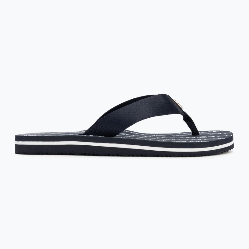 Moteriškos šlepetės per pirštą Tommy Hilfiger Chain Print Beach Sandal space blue 2