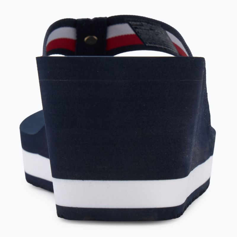 Moteriškos šlepetės per pirštą Tommy Hilfiger Corporate Wedge Beach Sandal space blue 6