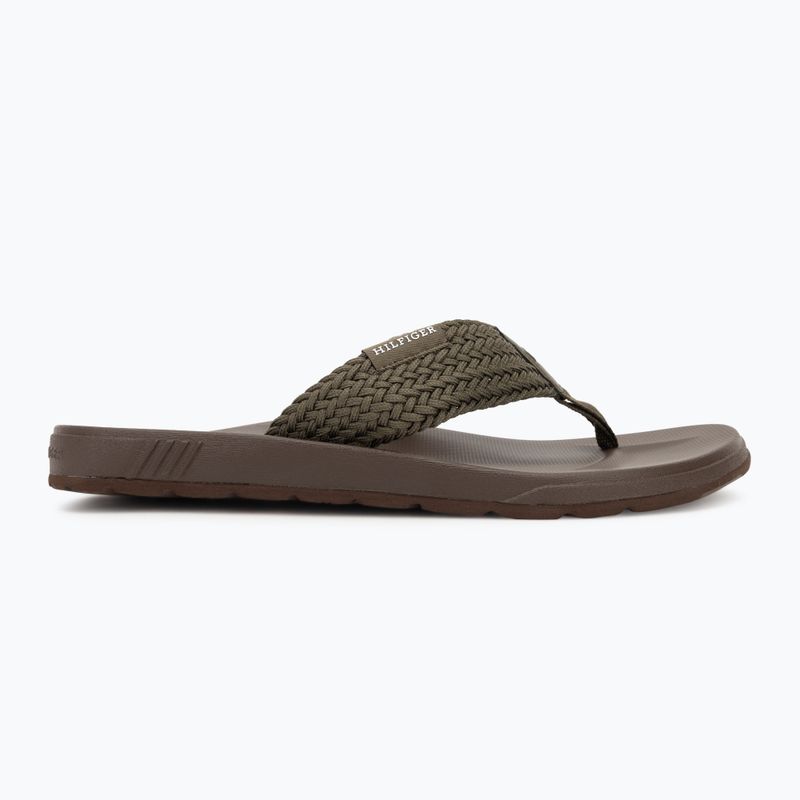 Vyriškos šlepetės per pirštą Tommy Hilfiger Molded Web Beach Sandal army green 2
