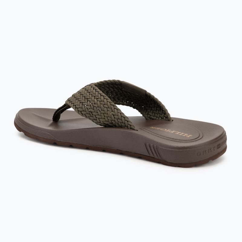 Vyriškos šlepetės per pirštą Tommy Hilfiger Molded Web Beach Sandal army green 3