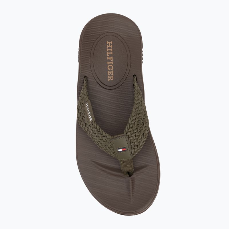 Vyriškos šlepetės per pirštą Tommy Hilfiger Molded Web Beach Sandal army green 5