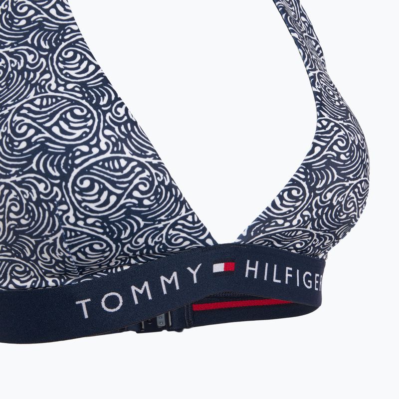 Maudymosi kostiumėlio viršus Tommy Hilfiger Halter Rp Print illustrated wave dark night navy 3