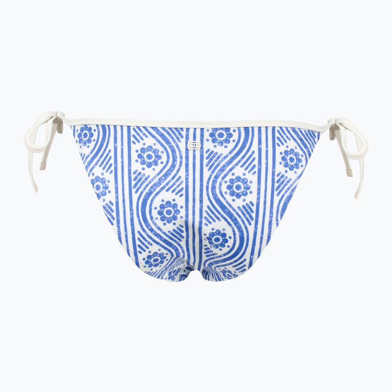 Maudymosi kostiumėlio apačia Tommy Hilfiger Cheeky String Side Tie Print floral stripe blue spell 2