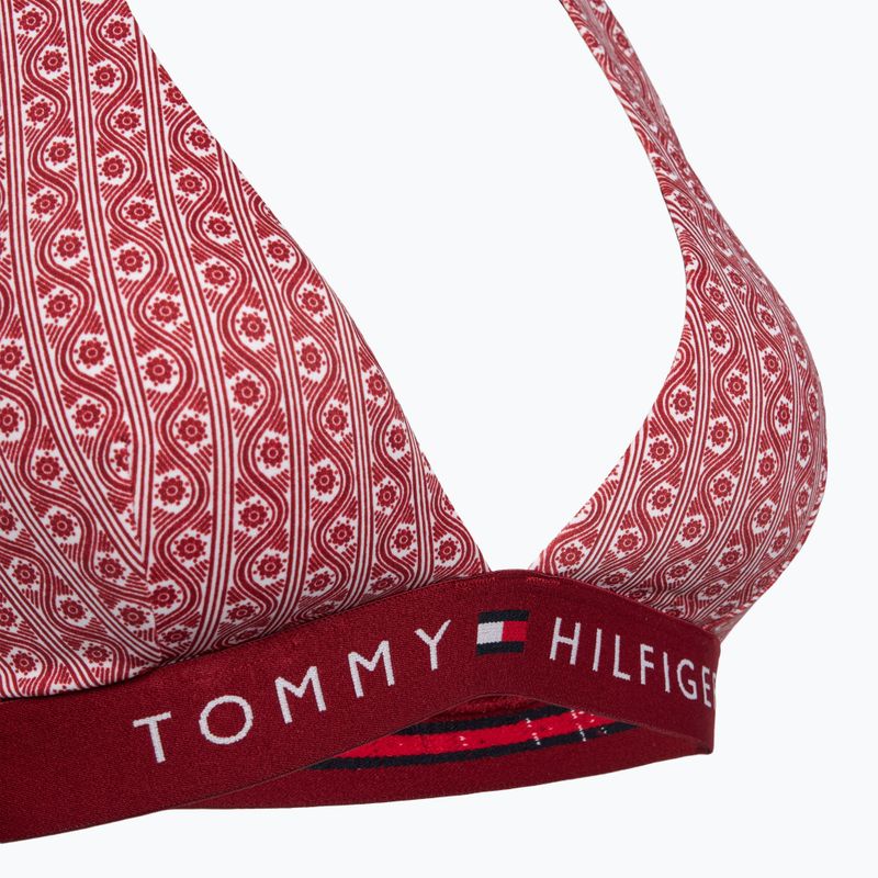 Maudymosi kostiumėlio viršus Tommy Hilfiger Halter Rp Print floral stripe regatta red 3