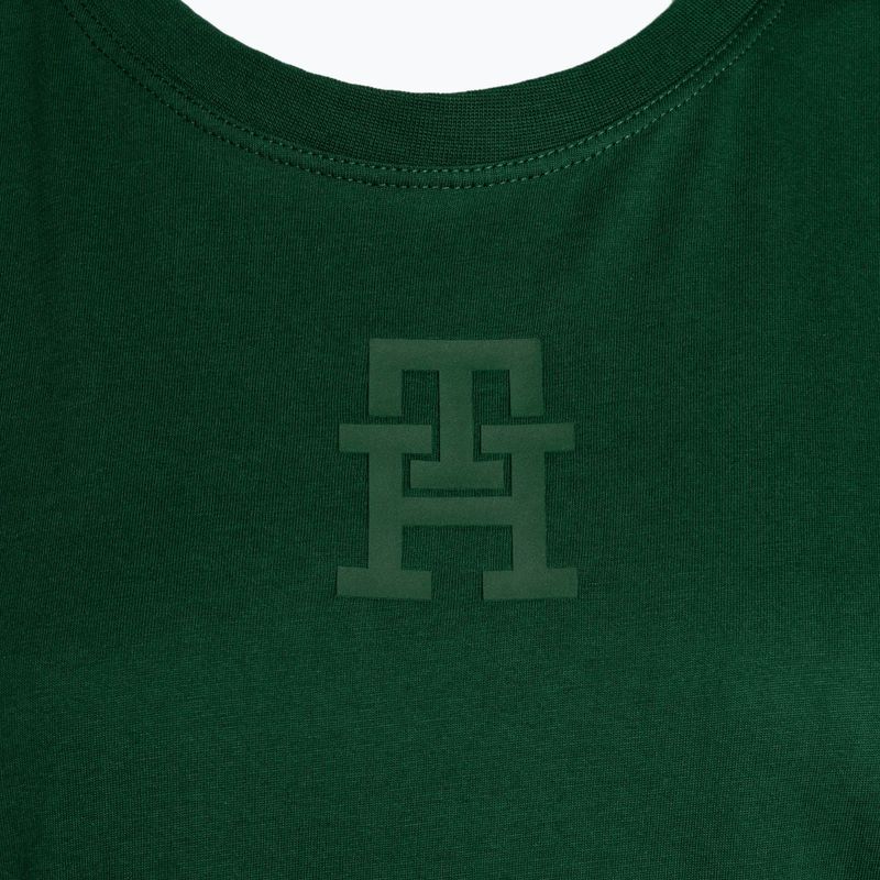 Tommy Hilfiger moteriški treniruočių marškinėliai Regular Th Monogram green 7