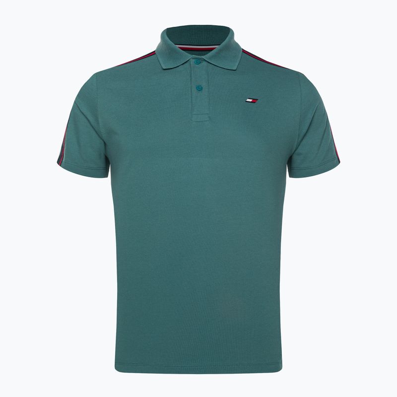 Tommy Hilfiger vyriški treniruočių marškinėliai Textured Tape Polo green 5