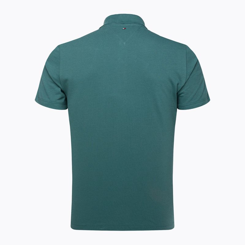 Tommy Hilfiger vyriški treniruočių marškinėliai Textured Tape Polo green 6