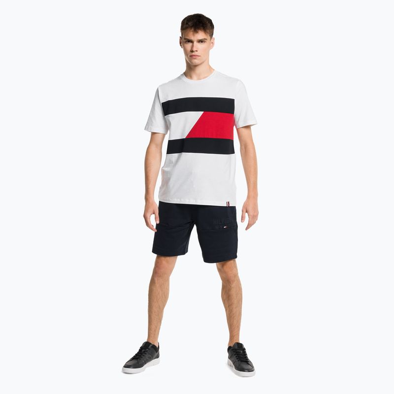 Tommy Hilfiger vyriški treniruočių marškinėliai Colorblocked Mix Media white 2