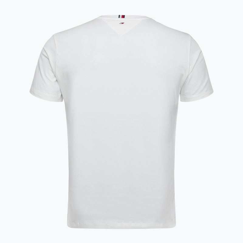Tommy Hilfiger vyriški treniruočių marškinėliai Colorblocked Mix Media white 6
