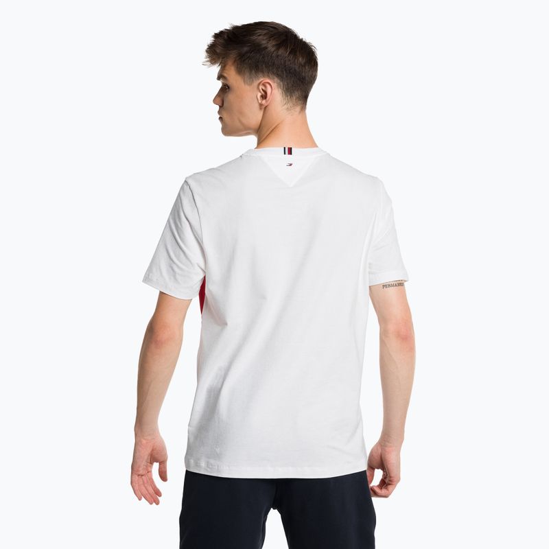 Tommy Hilfiger vyriški treniruočių marškinėliai Colorblocked Mix Media white 3