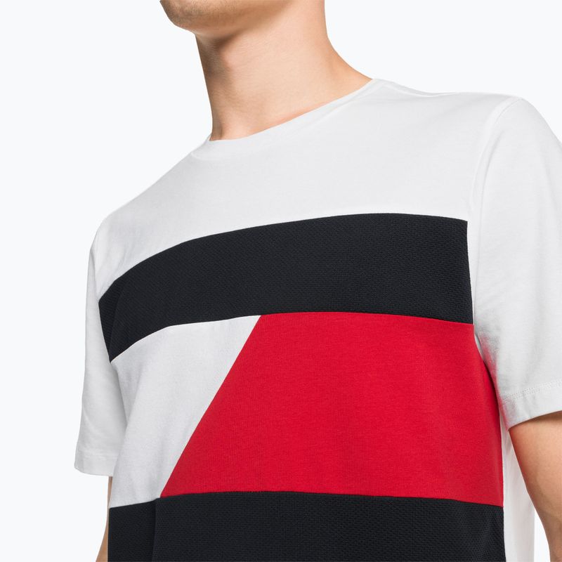 Tommy Hilfiger vyriški treniruočių marškinėliai Colorblocked Mix Media white 4