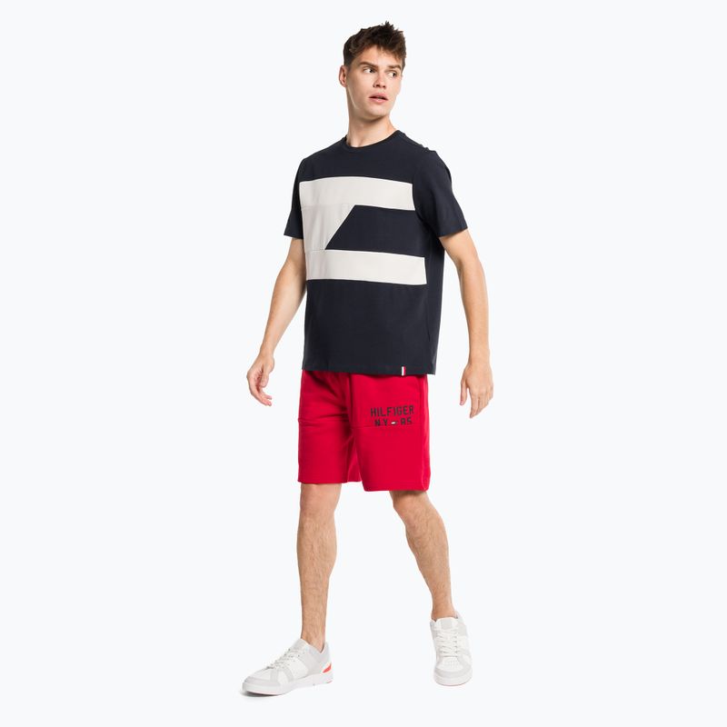Tommy Hilfiger vyriški treniruočių marškinėliai Colorblocked Mix Media blue 2