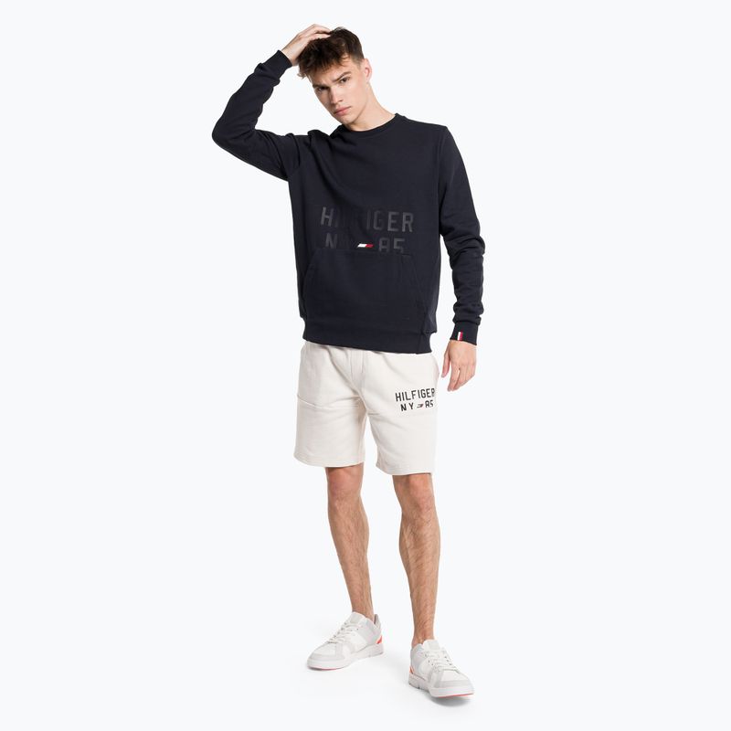 Tommy Hilfiger Graphic Crew mėlyni vyriški treninginiai džemperiai 2