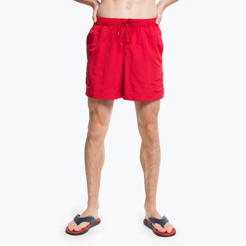 Vyriški Tommy Hilfiger Medium Drawstring maudymosi šortai raudoni 5