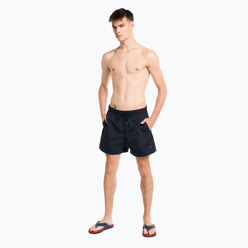 Vyriški Tommy Hilfiger Medium Drawstring maudymosi šortai mėlyni 5