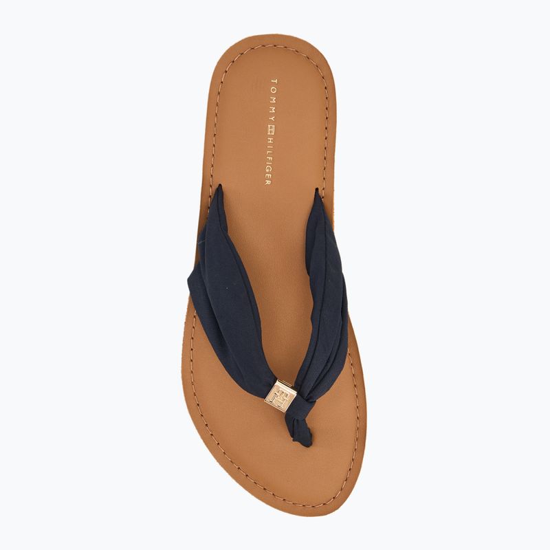 Moteriškos šlepetės per pirštą Tommy Hilfiger Elevated Beach Sandal space blue 5