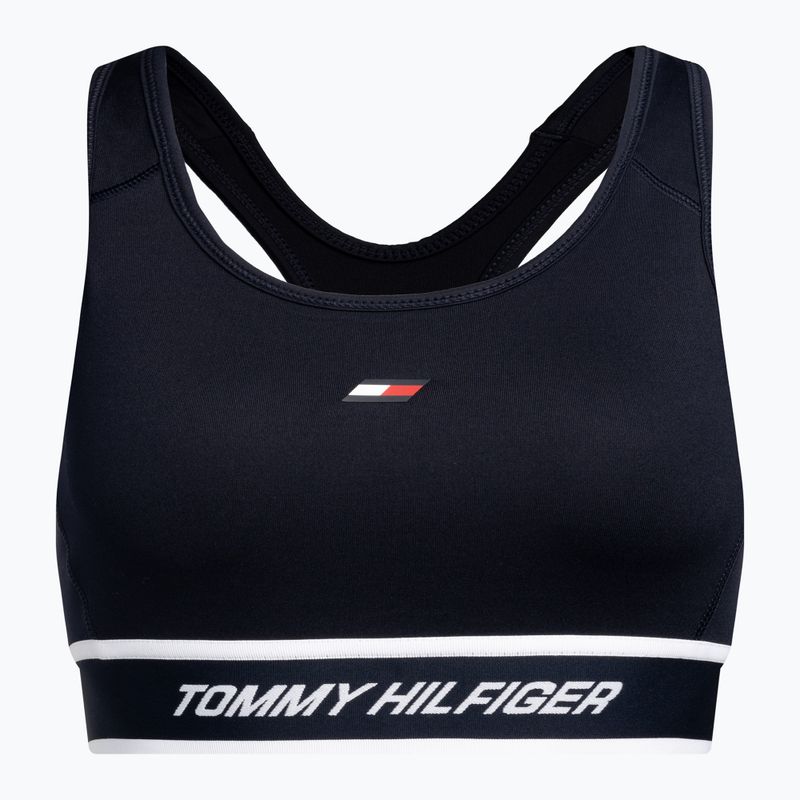 Tommy Hilfiger Mid Int Tape Racer Back mėlyna fitneso liemenėlė 5
