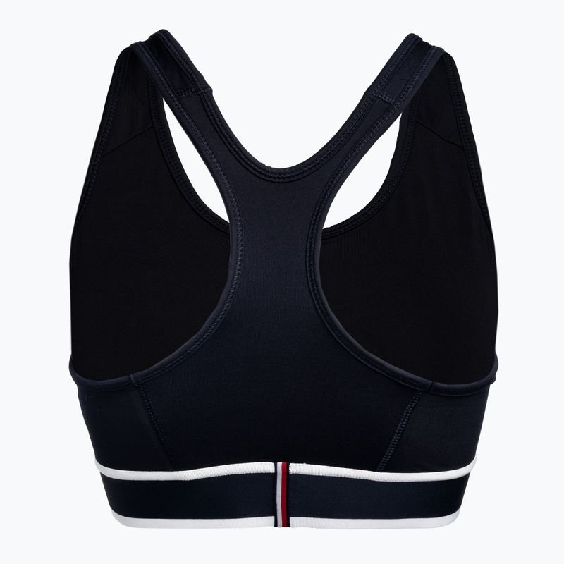 Tommy Hilfiger Mid Int Tape Racer Back mėlyna fitneso liemenėlė 6