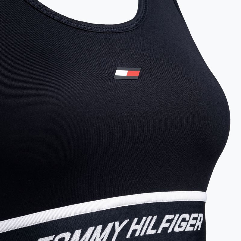 Tommy Hilfiger Mid Int Tape Racer Back mėlyna fitneso liemenėlė 7