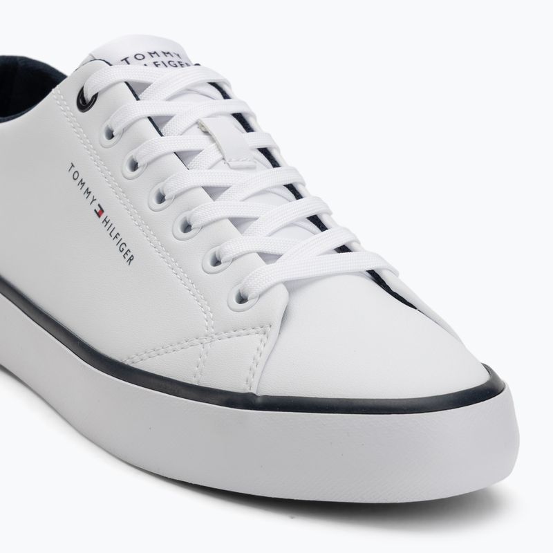 Vyriški sportiniai bateliai Tommy Hilfiger Th Hi Vulc Core Low Leather Ess YBS white 7