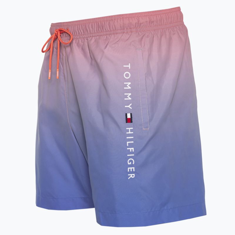 Tommy Hilfiger vyriški maudymosi šortai Medium Drawstring Print ombre coral blossom/blue spell 3