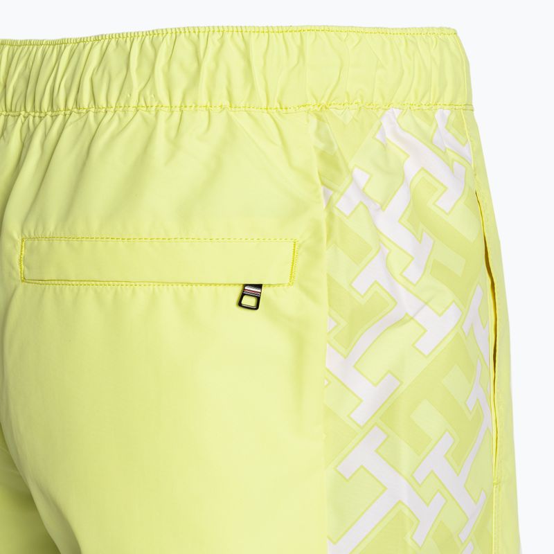 Tommy Hilfiger vyriški maudymosi šortai SF Medium Drawstring Print reactive monogramos geltonos spalvos tulpė 3
