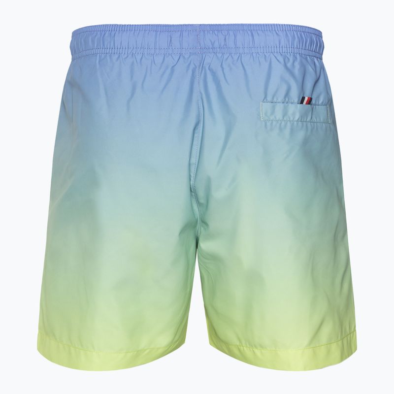 Tommy Hilfiger vyriški maudymosi šortai Medium Drawstring Print ombre blue spell/yellow tulip 2