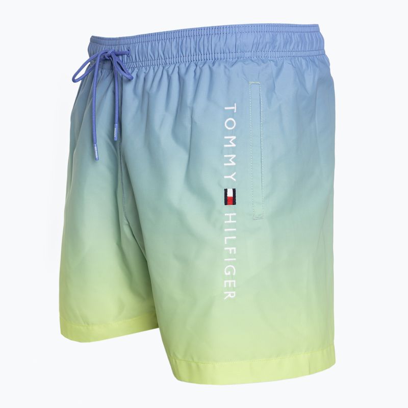 Tommy Hilfiger vyriški maudymosi šortai Medium Drawstring Print ombre blue spell/yellow tulip 3
