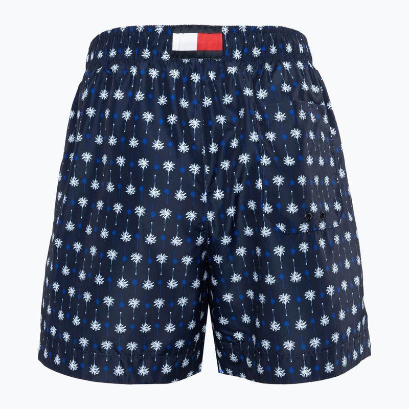 Vyriški Tommy Hilfiger Medium Drawstring Print mini palmių raštas desert sky maudymosi šortai 2