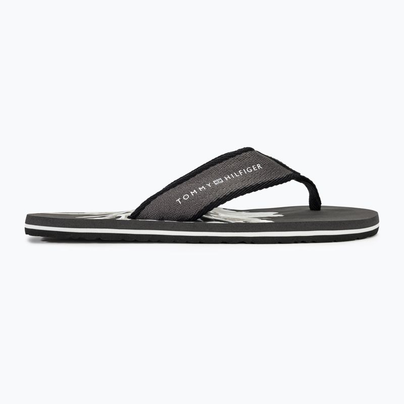 Vyriškos šlepetės per pirštą Tommy Hilfiger Palm Print Beach Sandal dark ash 2