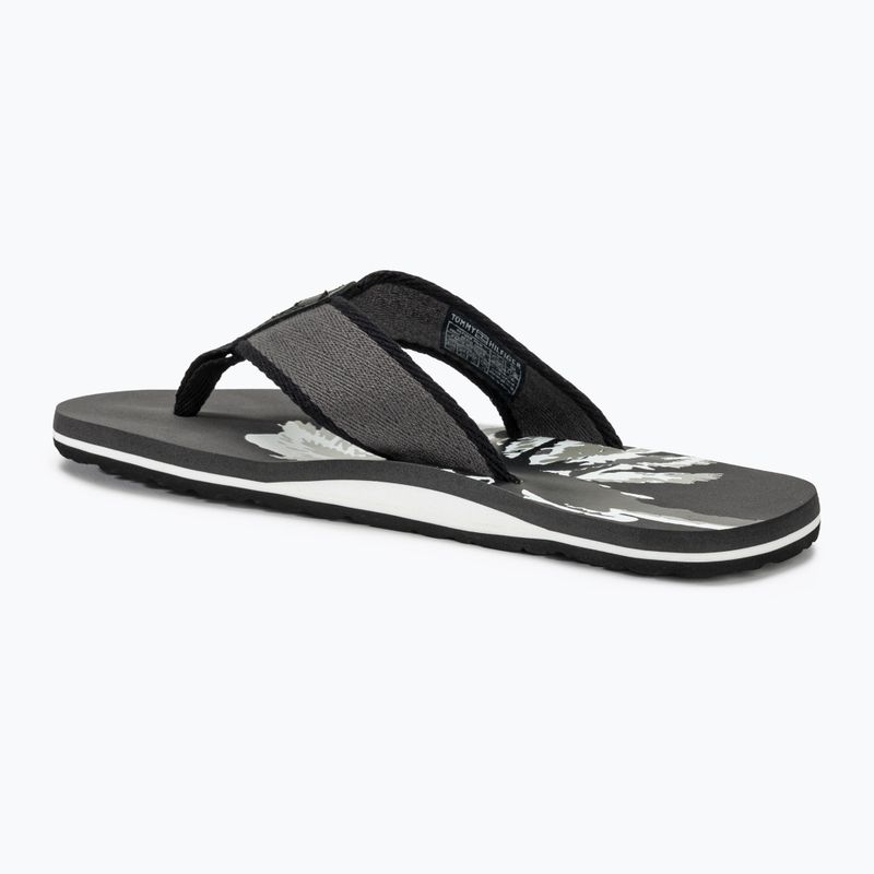 Vyriškos šlepetės per pirštą Tommy Hilfiger Palm Print Beach Sandal dark ash 3