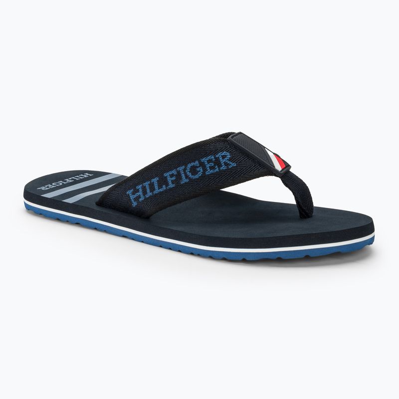 Vyriškos šlepetės per pirštą Tommy Hilfiger Sporty Beach Sandal deser sky