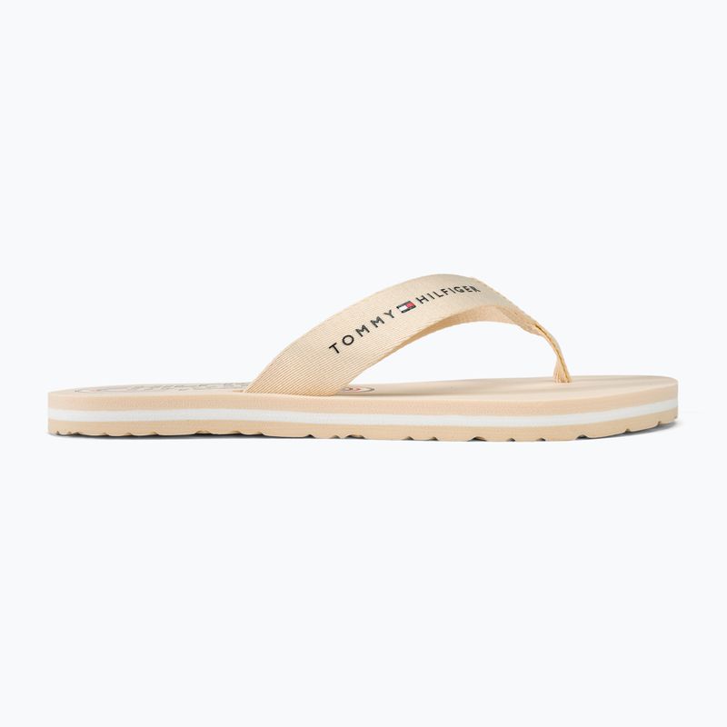 Moteriškos šlepetės per pirštą Tommy Hilfiger Global Stripes Flat Beach Sandal calico 2