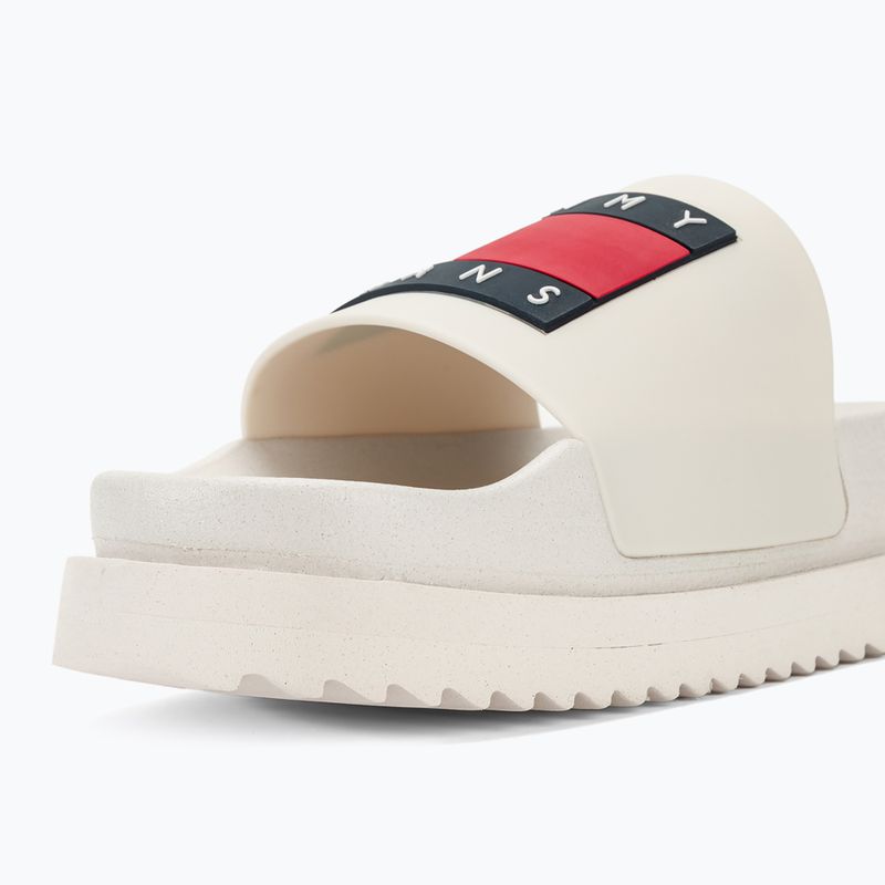 Tommy Jeans Moterų šlepetės Elevated Flatform Slide ecru spalvos 8