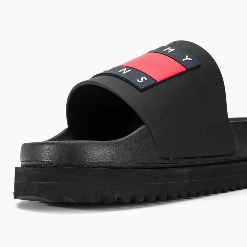 Tommy Jeans moteriškos basutės Elevated Flatform Slide black 8