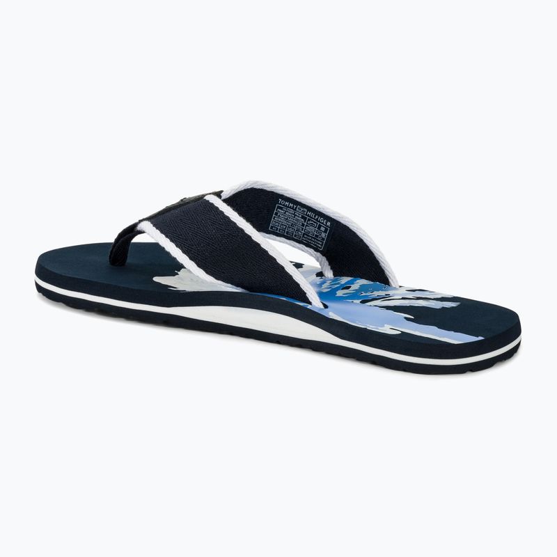 Vyriškos šlepetės per pirštą Tommy Hilfiger Palm Print Beach Sandal desert sky 3