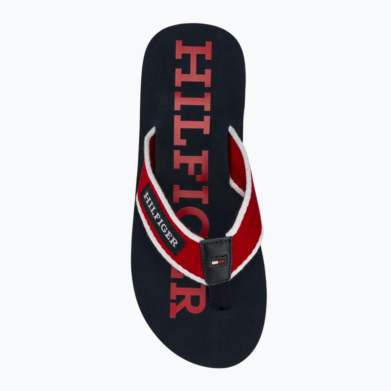 Vyriškos šlepetės per pirštą Tommy Hilfiger Patch Beach Sandal primary red 5