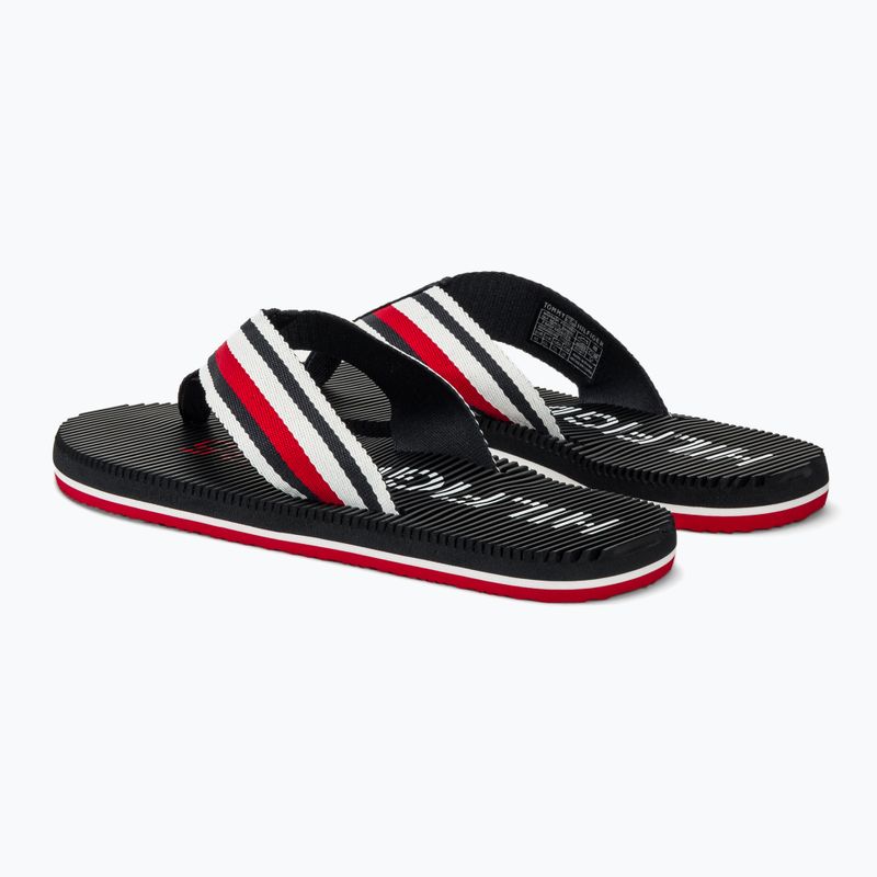Vyriškos šlepetės per pirštą Tommy Hilfiger Massage Footbed Oly Beach Sandal desert sky 3