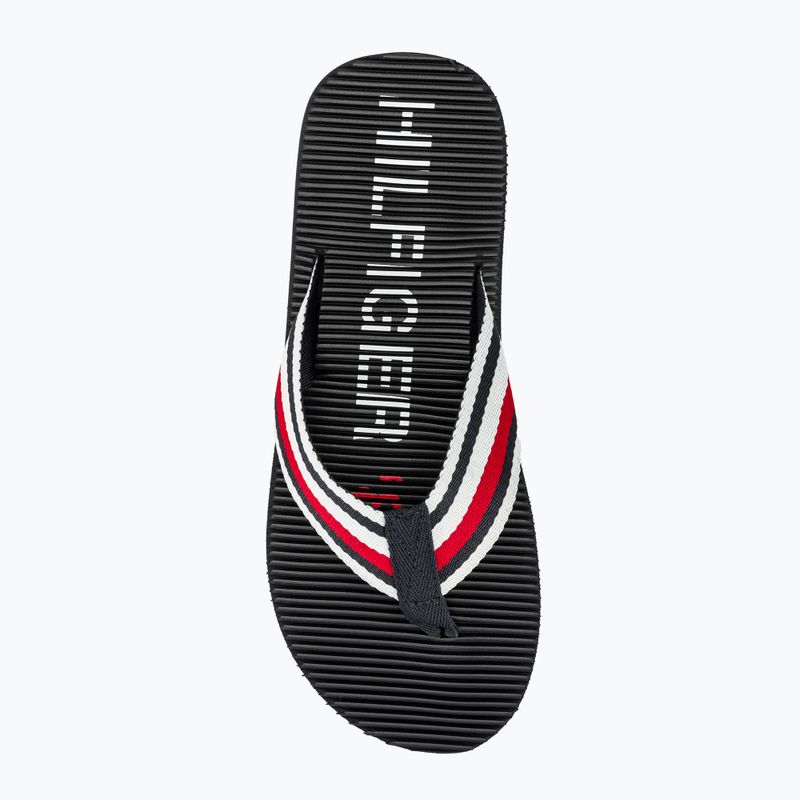 Vyriškos šlepetės per pirštą Tommy Hilfiger Massage Footbed Oly Beach Sandal desert sky 6