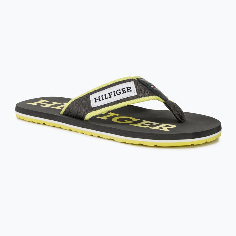 Vyriškos šlepetės per pirštą Tommy Hilfiger Patch Beach Sandal dark ash