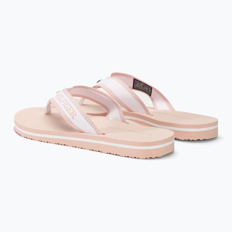 Moteriškos šlepetės Tommy Hilfiger Webbing Pool Slide 0LA ecru/whimsy pink 3
