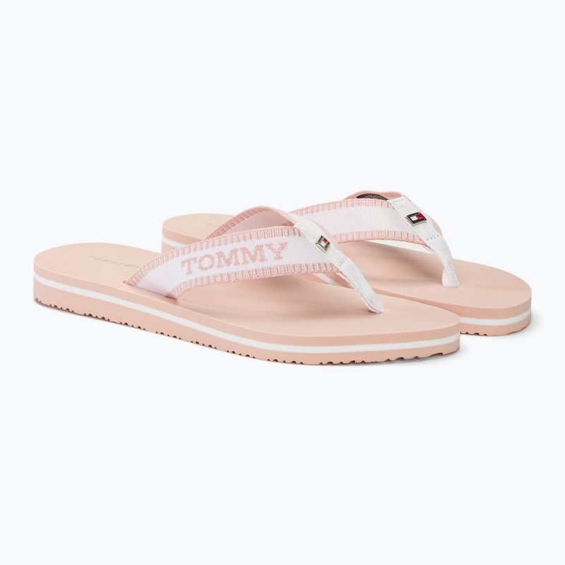 Moteriškos šlepetės Tommy Hilfiger Webbing Pool Slide 0LA ecru/whimsy pink 4