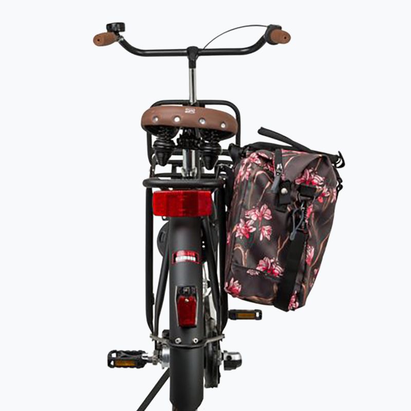 Dviračio bagažinės krepšys FastRider Nyla Shopper Single Bike Bag Trend Click'nGo 20 l flourish 10