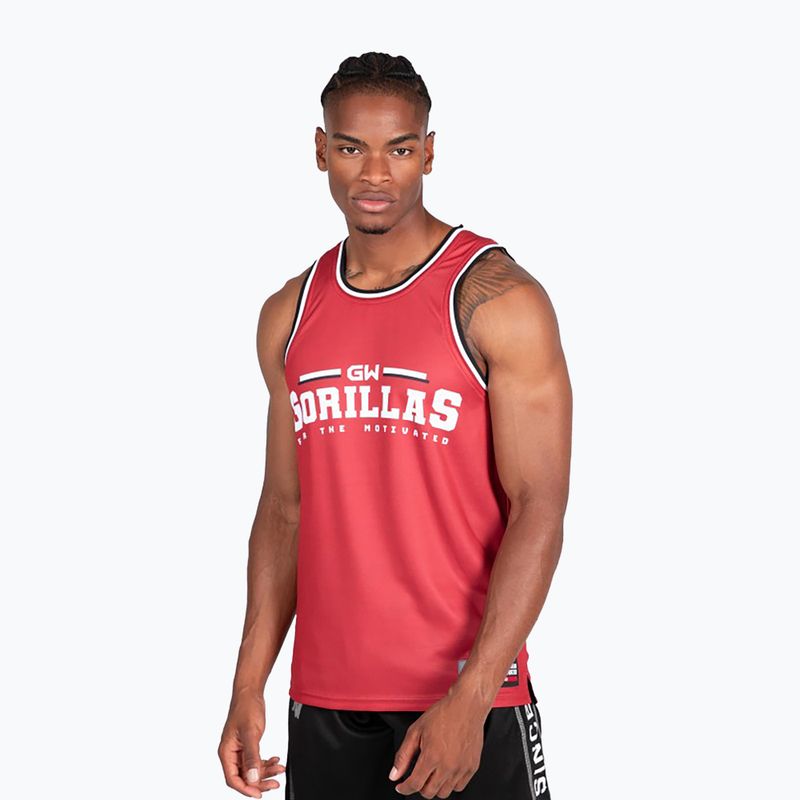 Vyriškas treniruočių tank topas Gorilla Wear Keene red/black 2