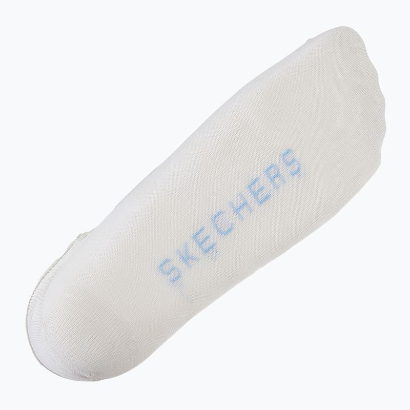 Moteriškos kojinės SKECHERS Non Terry No Show Liner 3 poros blue/green 7