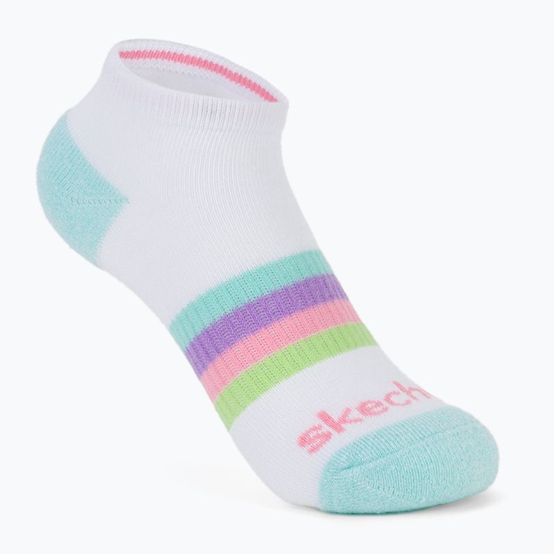 Vaikiškos kojinės SKECHERS Heel/Toe Terry Low Cut 6 poros white/light pink 2